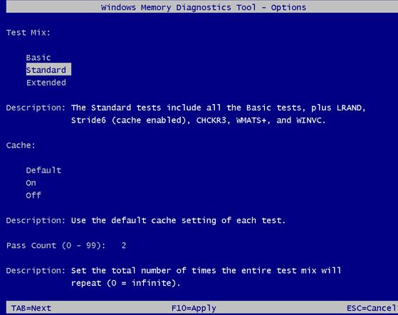 memtest cmd