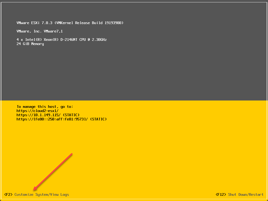 Choosing to customize the system to restart management agents