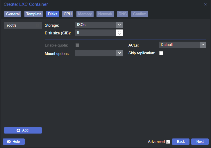 docker in lxc proxmox