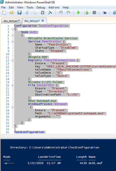 powershell dsc examples