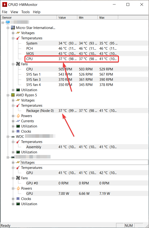 pc temperature check