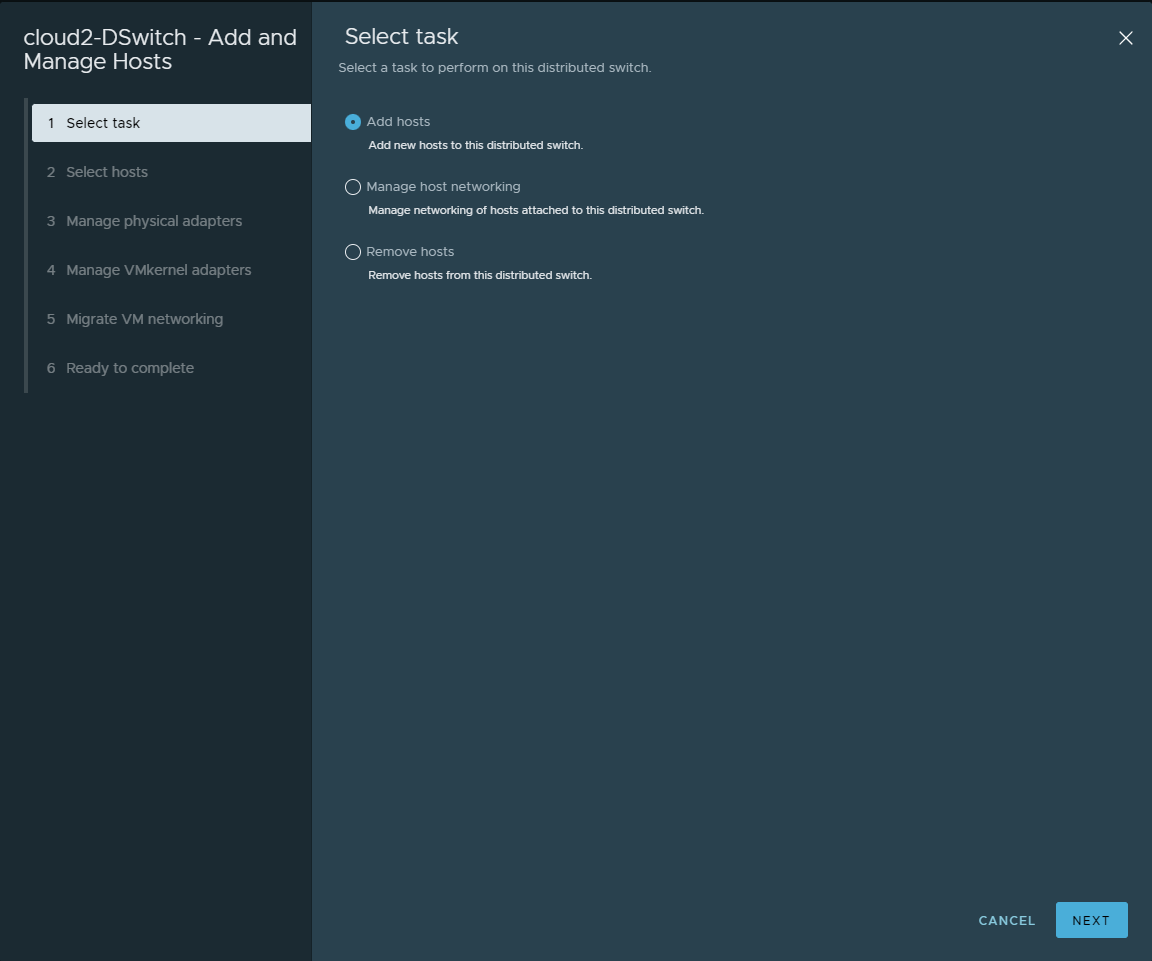 vmware distributed switch configuration step by step