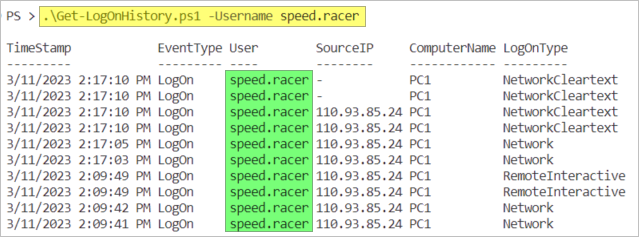 user login history powershell