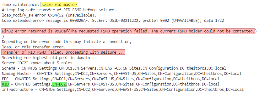 transfer fsmo roles