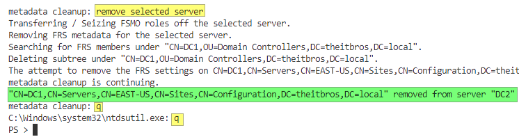 domain controller seize fsmo roles