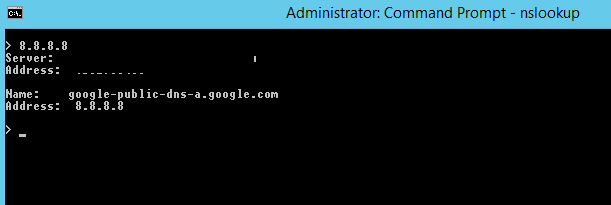 nslookup specify dns server windows