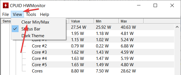 check cpu temp windows 10