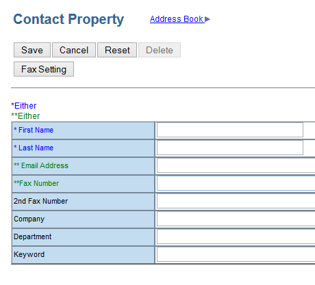 toshiba top access address book