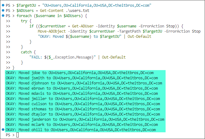 script to move computer objects to another ou