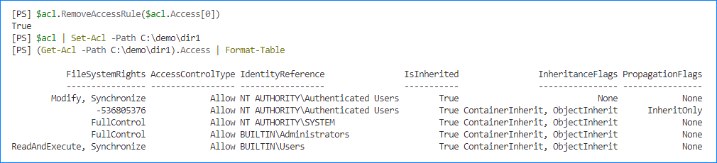 powershell get-acl set-acl