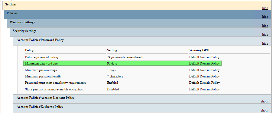 active directory password expiration