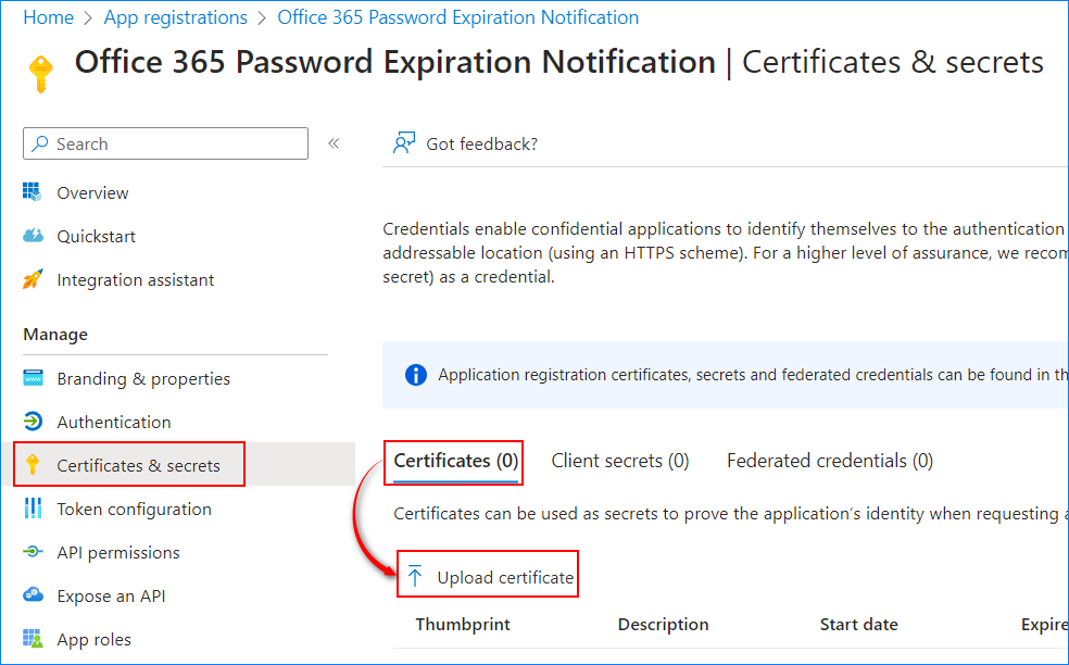 password expiry email notification office 365