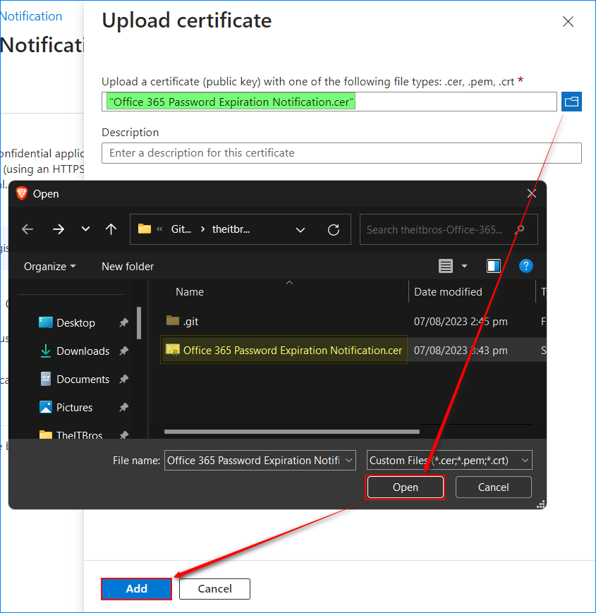 password expiry notification office 365