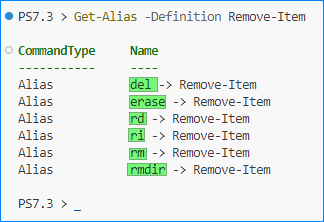 delete files powershell