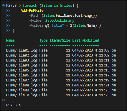 upload folder to sharepoint online powershell