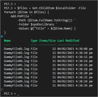 powershell to upload files to sharepoint online