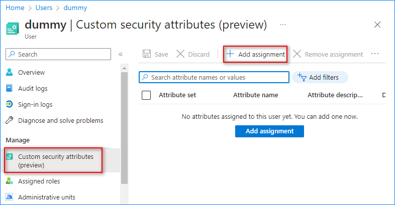 custom attribute azure ad