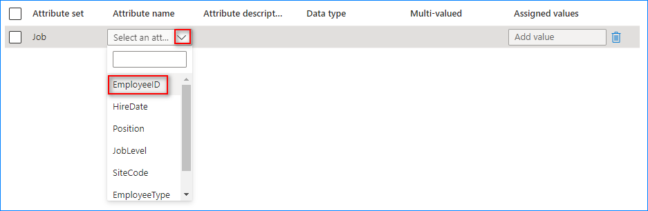 azure ad custom attributes powershell