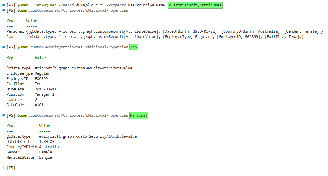 azure ad additional attributes