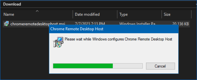 install chrome remote desktop