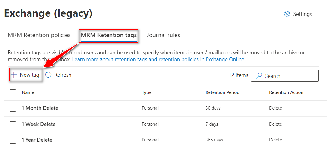 retention policy office 365