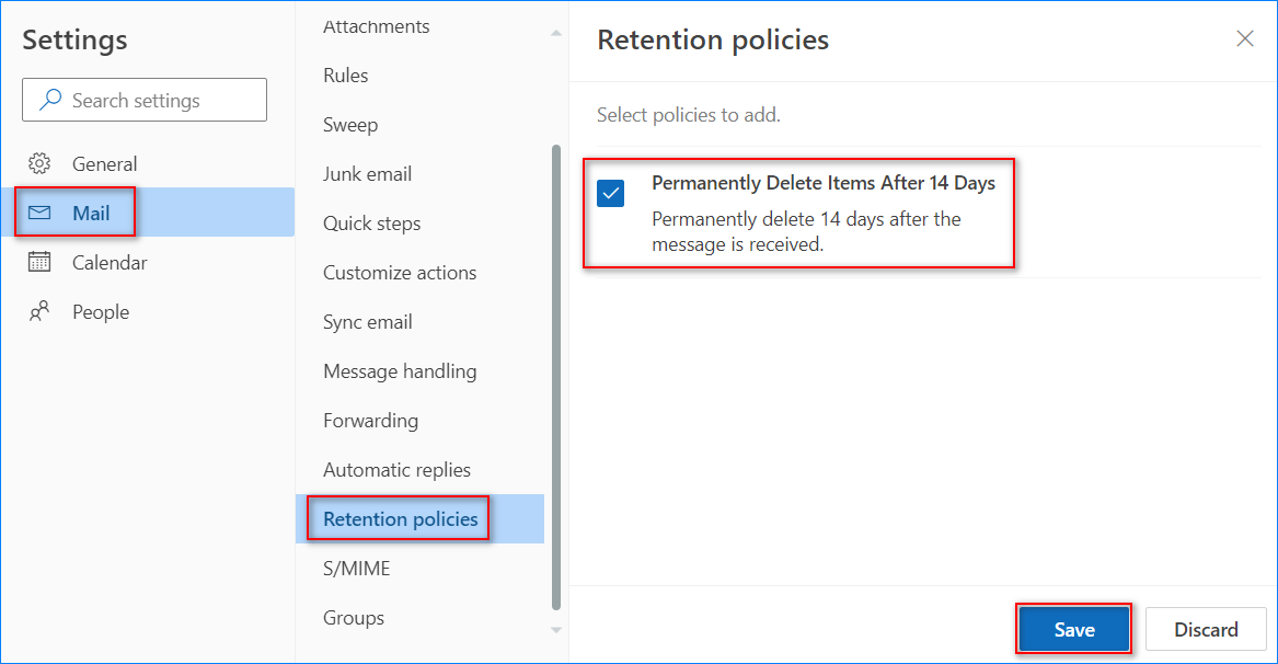 m365 retention policy