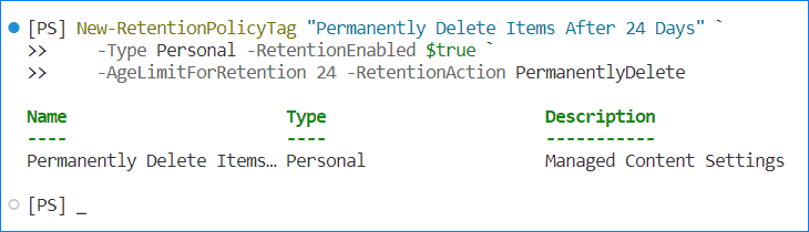 retention policies office 365