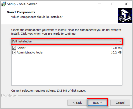 configure hmailserver