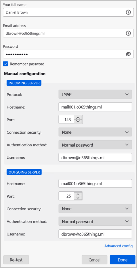 HMailServer unencrypted