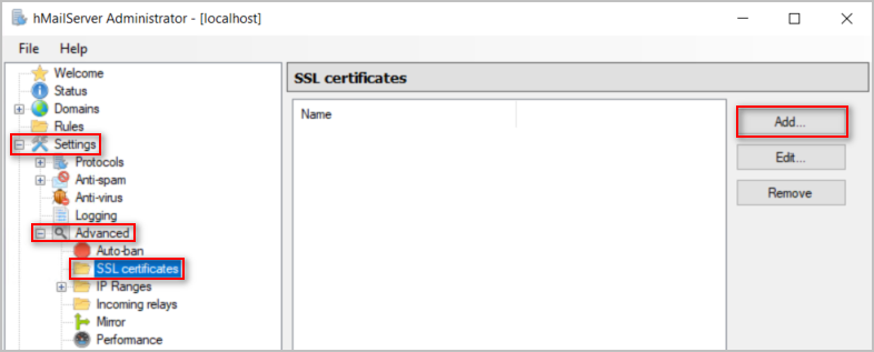 hmailserver installation and configuration