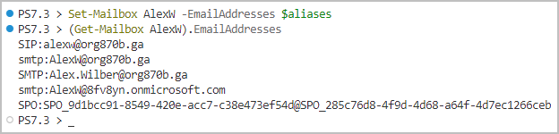 add alias to exchange mailbox