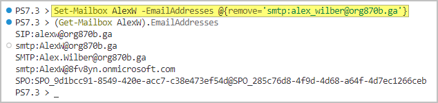 powershell add email alias