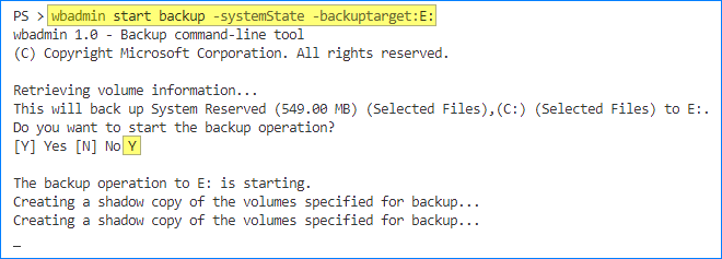 active directory scheduled backup