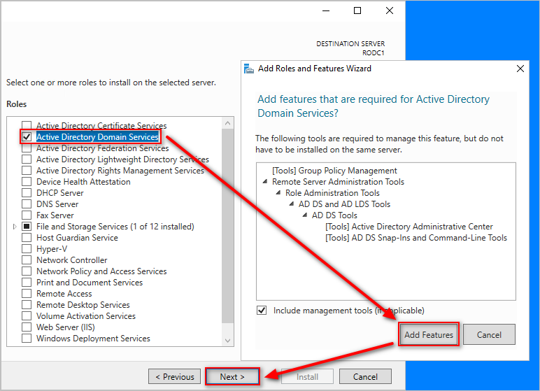 rodc configuration step by step