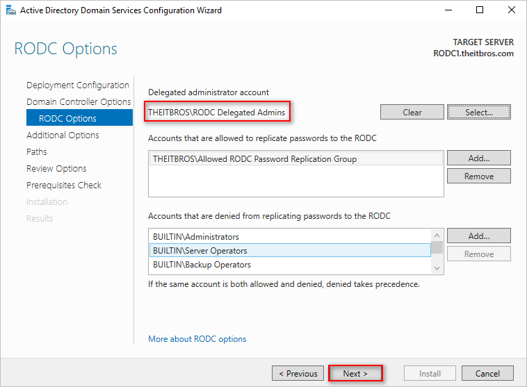 rodc domain controller