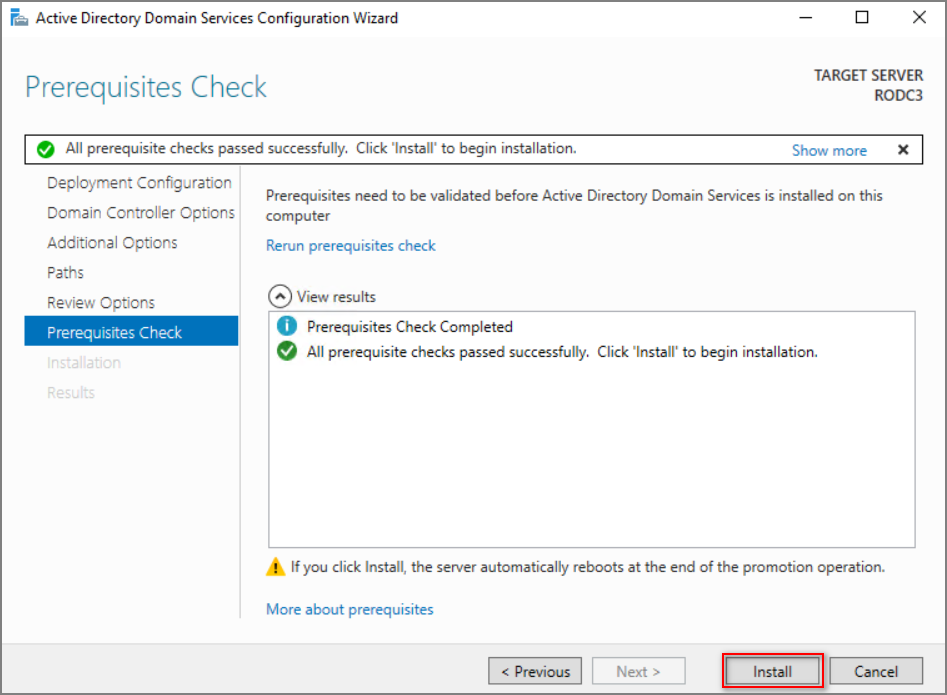 create a domain controller