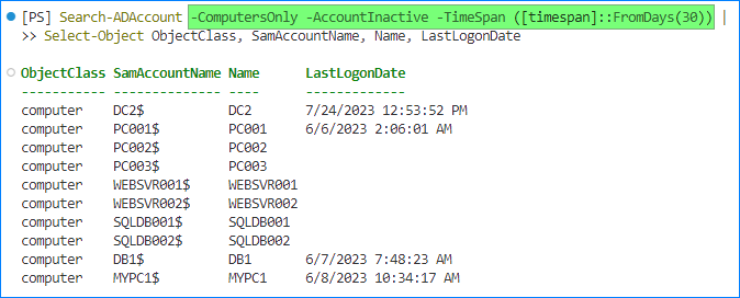 active directory find last logon user on computer