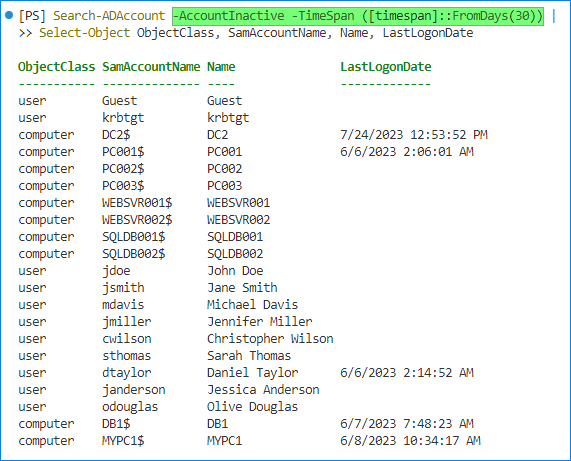 computer last logon active directory