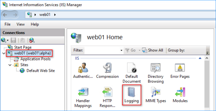 enable iis logs