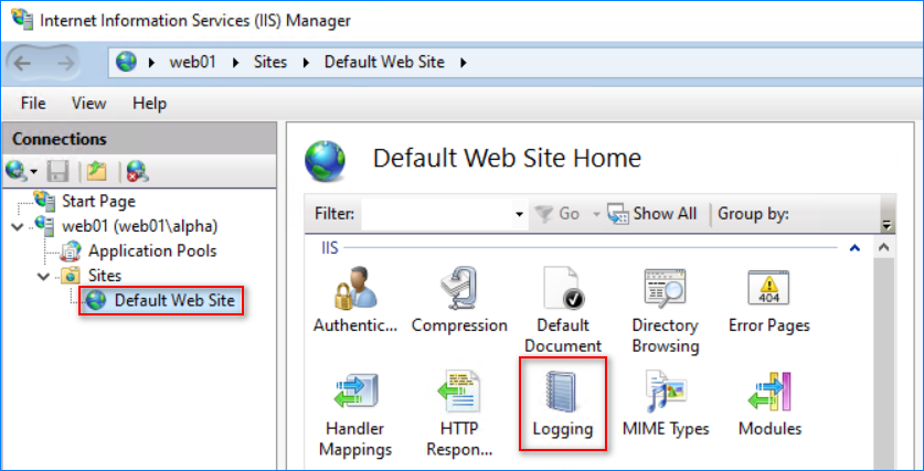 iis log settings