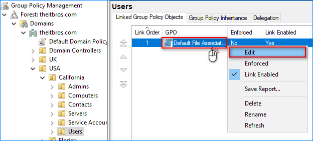 gpo default file association