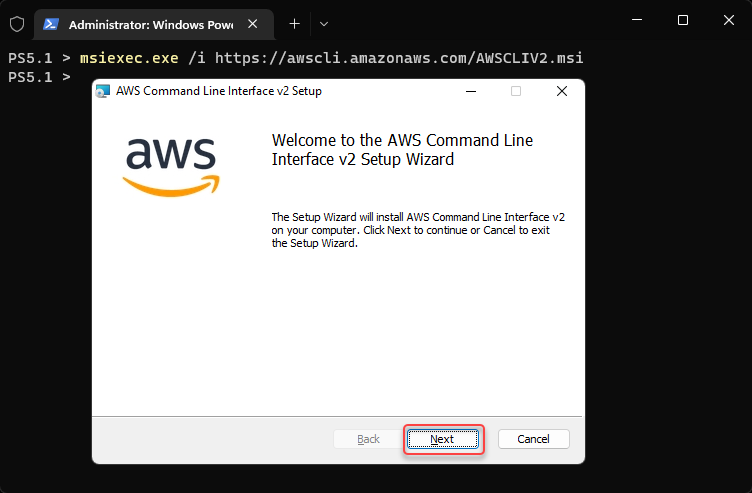 install aws cli