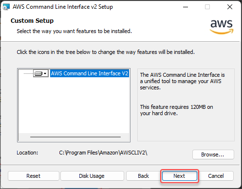 aws cli install windows