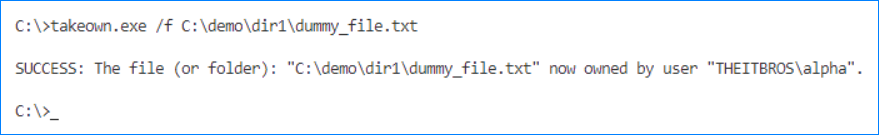 takeown command