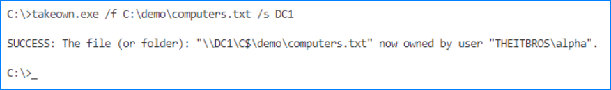 takeown cmd