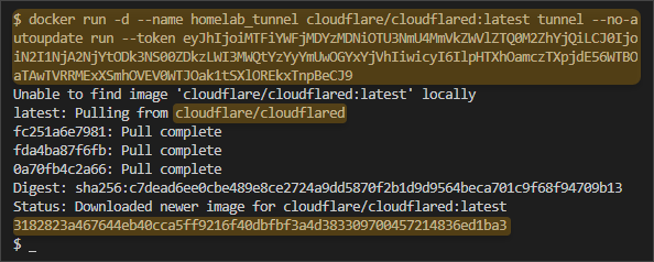 cloudflare tunnel home network