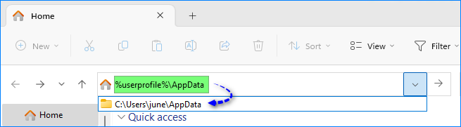 clear appdata