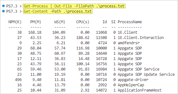 powershell redirect output