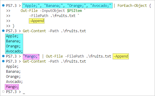 redirect output to file powershell