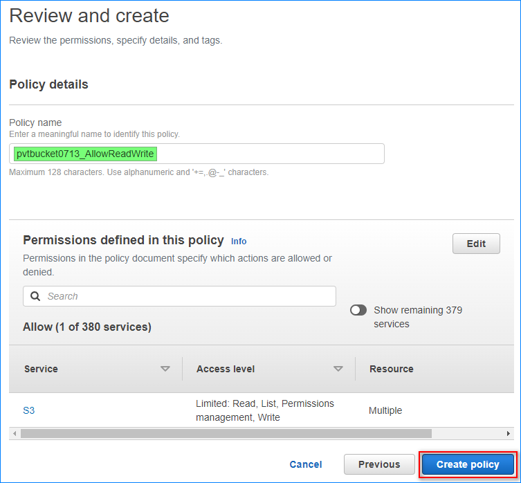 accessing a bucket using s3